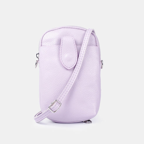 Bolsas para telemóvel em pele roxa Cintia