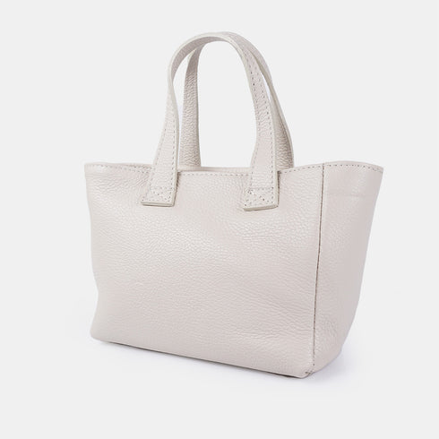 Bolsa de ombro de senhora em pele com alça de mão bege Helia
