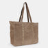 Mala shopper de mulher em camurça com tachas caqui Alexandra