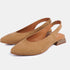 Sapatos rasos de pele para mulher castanhos Beatriz