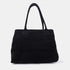 Mala shopper em pele de camurça extensível e personalizável preta Aurora