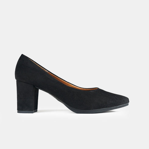 Zapatos de tacón de piel negro Tabata
