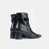 Botins de pele para senhora com salto preto Lana