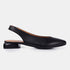 Sapatos rasos de pele pretos Beatriz para mulher