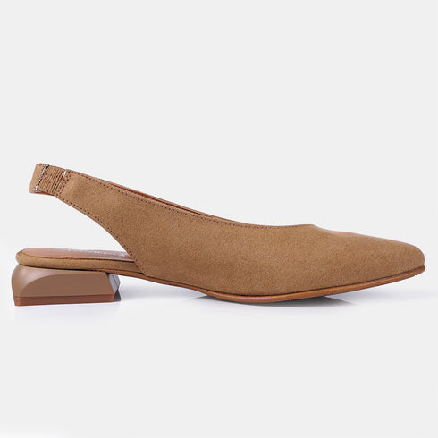 Sapatos rasos de pele para mulher castanhos Beatriz
