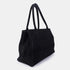 Mala shopper em pele de camurça extensível e personalizável preta Aurora