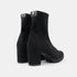 Botines de tacón mujer de antelina negro Pineda