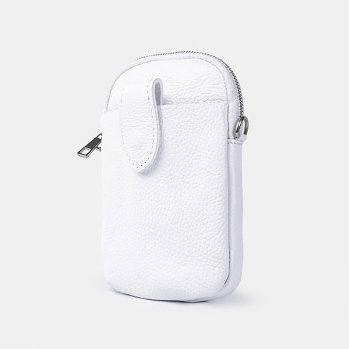 Bolsas para telemóvel de pele branca Cíntia