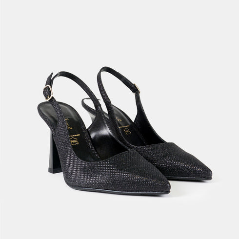 Zapatos de tacón de fiesta de mujer negro Sabrina