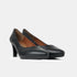Zapatos de tacón 6.5cm de piel negro Tania
