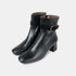 Botins de pele para senhora com salto preto Lana
