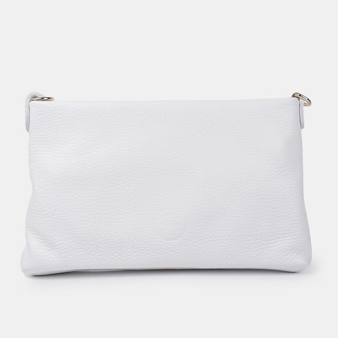 Bolso de mano y bandolera de piel para mujer blanco Ariadna