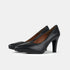 Sapatos de salto 8cm de pele preta Tania
