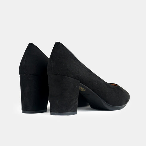 Zapatos de tacón de piel negro Tabata