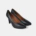 Sapatos de salto 8cm de pele preta Tania