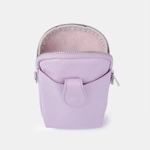 Bolsas para telemóvel em pele roxa Cintia