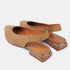 Sapatos rasos de pele para mulher castanhos Beatriz
