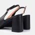 Zapatos con tacón para mujer de piel negro Mary
