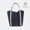 Mala tote em pele de camurça para senhora personalizável azul Sarah