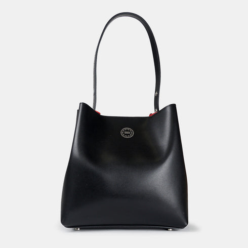 Mala Hobo de Pele Preta para Mulher - Leticia