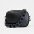 Mala a tiracolo em pele com pompom Cristin Primavera Preto