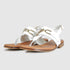 Sandalias planas de mujer de piel blanco Sami