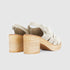 Sandálias de cunha de esparto Shirly (Beige)