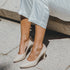 Sapatos de salto 8cm em pele bege Tania