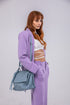 Bolso de mano de piel bolso grande con solapa para mujer celeste Beca