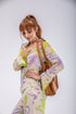 Mala tote de pele lisa de mulher castanha primavera Stella