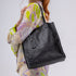 Mala tote de pele lisa para mulher preta primavera Stella