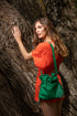 Bolso de bandolera de piel para mujer Acacias Verde