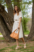 Mala shopper de pele castanha Aureum