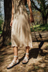 Sandalia romano de piel con piso grueso Narcis Beige