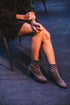 Botines de tacón mujer de antelina taupé Pineda