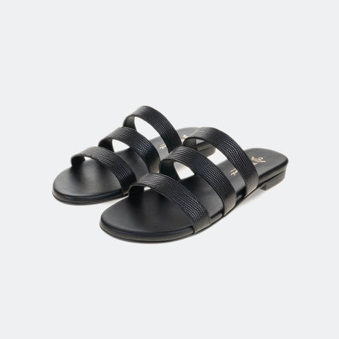 Sandália romana de pele Dafnis Preto