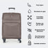 Maleta de viaje blanda extensible 56cm/66cm/76cm/86cm, 10kg/15kg/20kg/23kg, de tela poliéster Pissa Marrón