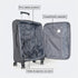 Mala de viagem maleável extensível 56cm/66cm/76cm/86cm, 10kg/15kg/20kg/23kg, de tecido poliéster Pissa Cinza