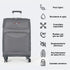 Mala de viagem maleável extensível 56cm/66cm/76cm/86cm, 10kg/15kg/20kg/23kg, de tecido poliéster Pissa Cinza