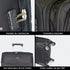 Maleta de viaje blanda extensible 56cm/66cm/76cm/86cm, 10kg/15kg/20kg/23kg, de tela poliéster Pissa Negro