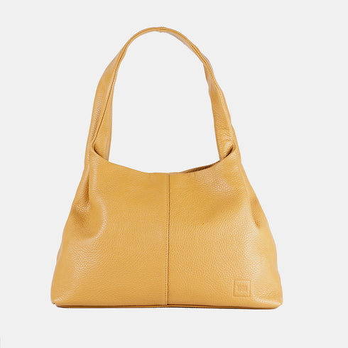 Mala shopper de pele castanha Aureum