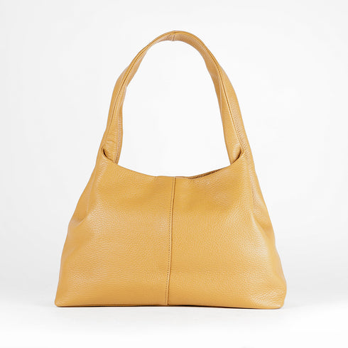 Mala shopper de pele castanha Aureum