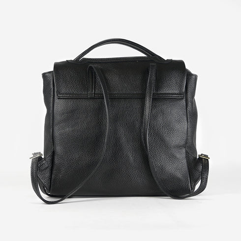 Mochila de piel para mujer negro Bora