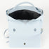 Mochila de pele azul-celeste para mulher Bora