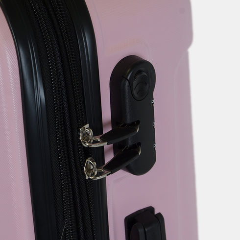 Mala de Viagem Extensível XS-51cm-10kg / S-55cm-15kg de ABS Kike Rosa Claro