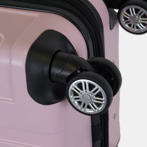 Mala de Viagem Extensível XS-51cm-10kg / S-55cm-15kg de ABS Kike Rosa Claro