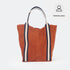Bolso tote de piel para mujer personalizable marrón Sarah