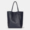 Bolso shopper para mujer de piel para personalizar azul marino Amy