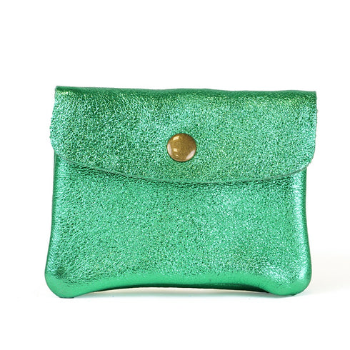 Pequena carteira de pele com aba Ariel