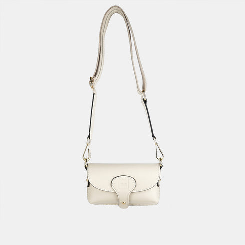 Bolsa de tiracolo para telemóvel em pele Pili bege